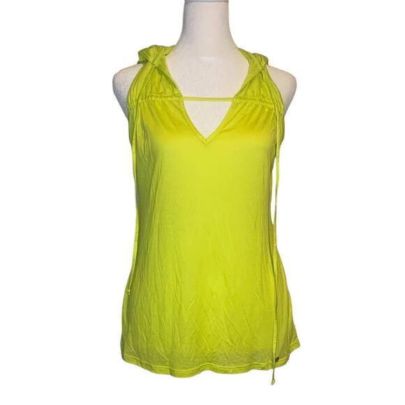 Trina Turk lime green hooded top size S - Picture 1 of 10
